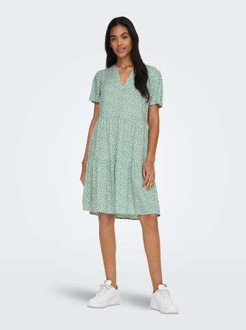Jurk "Zally" mintgroen/wit