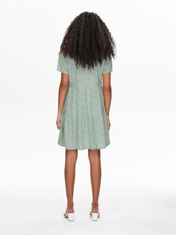Jurk "Zally" mintgroen/wit