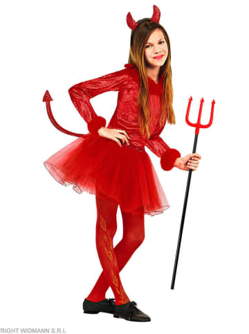 3-delig kostuum "Devil" rood