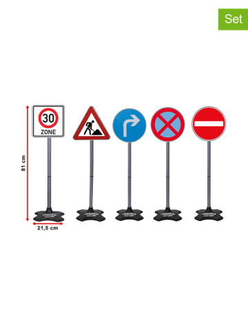 5-delige verkeersbordenset meerkleurig - vanaf 3 jaar