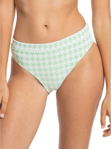 Bikinislip "Check It" wit/lichtgroen