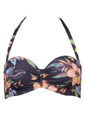 Bikini-Oberteil in Dunkelblau/ Bunt
