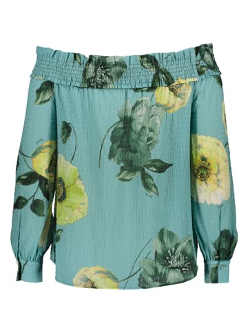 Blouse turquoise/geel
