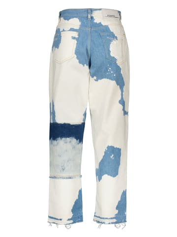 Spijkerbroek - comfort fit - crème/blauw