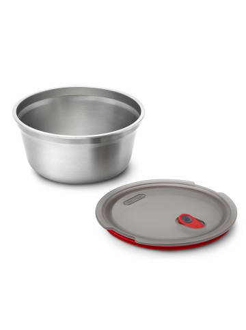Pojemnik 3w1 w kolorze srebrnym na lunch - 16,5 x 8 x 17 cm