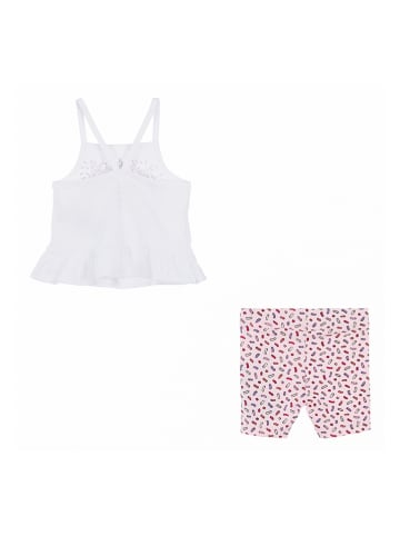2tlg. Outfit in Weiß/ Rosa