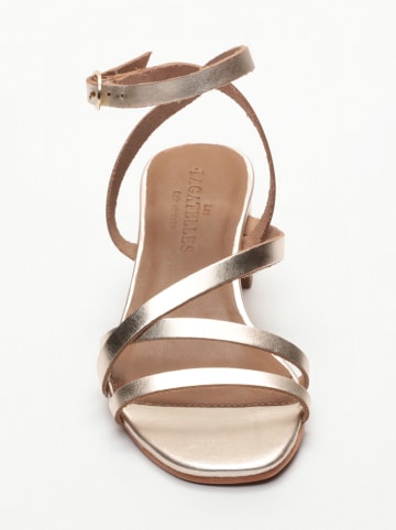 Leder-Sandaletten "Gisselle" in Gold