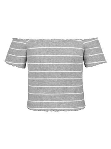 Shirt in Grau/ Weiß