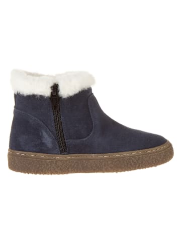 Leren winterboots donkerblauw