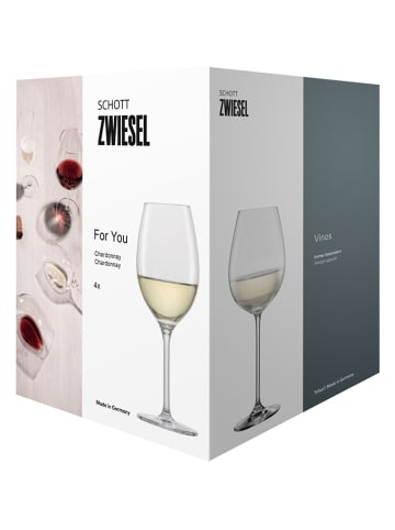 4er-Set: Weißweingläser "For you" - 368 ml