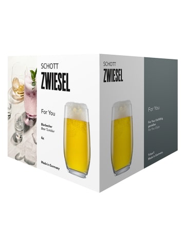4er-Set: Biergläser "For you" - 330 ml