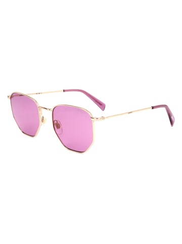 Unisex-Sonnenbrille in Gold/ Pink