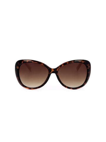 Damen-Sonnenbrille in Braun/ Gold