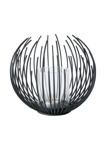 Windlicht "Cylon" in Schwarz - (H)16 cm