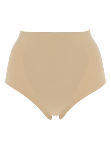 Pełne figi high waist w kolorze beżowym