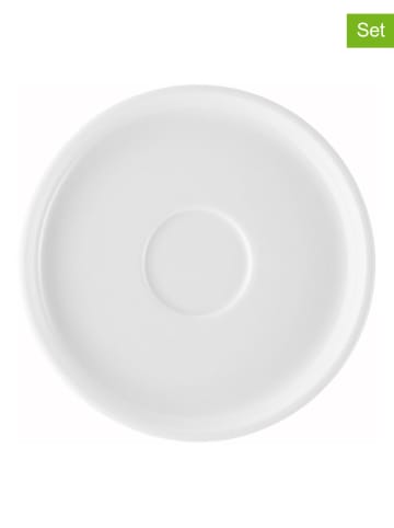 6er-Set: Kaffee-Untertassen "Free" in Weiß - (H)2,1 x Ø 16 cm
