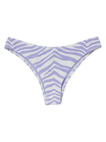 Figi bikini w kolorze fioletowo-białym
