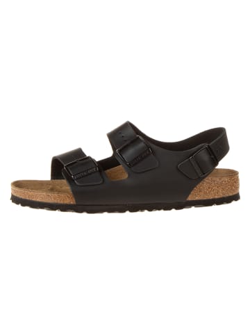 Leder-Sandalen "Milano" in Schwarz - Weite S