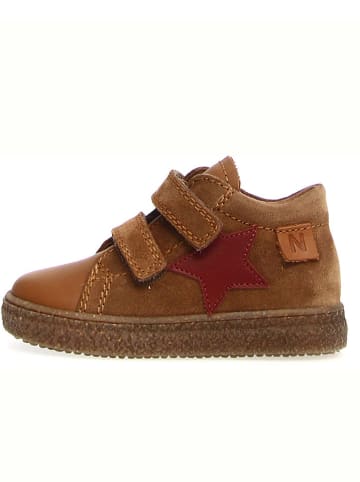 Skórzane sneakersy "Albus Star" w kolorze jasnobrązowym