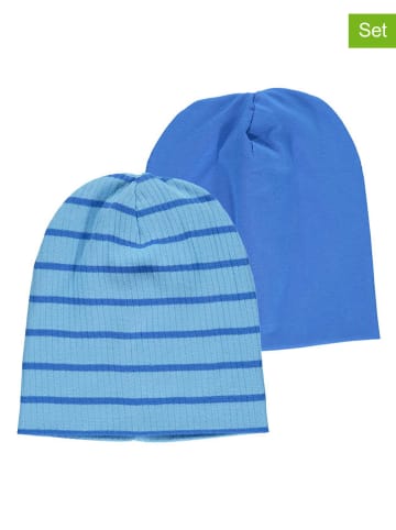 Czapki beanie (2 szt.) w kolorze niebieskim