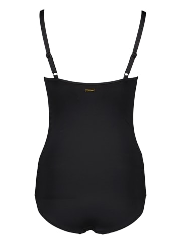 Badeanzug in Schwarz/ Beige