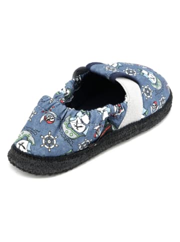 Pantoffels "Roy - Piraat" blauw