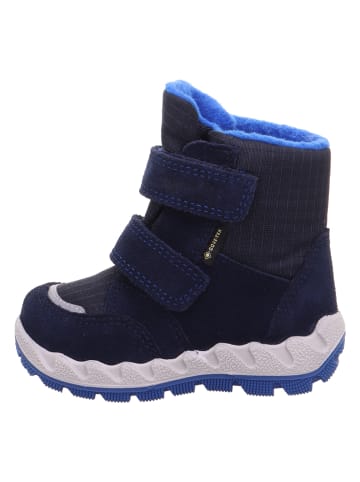Leder-Winterboots "Icebird" in Dunkelblau