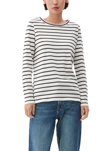 Longsleeve in Weiß/ Schwarz