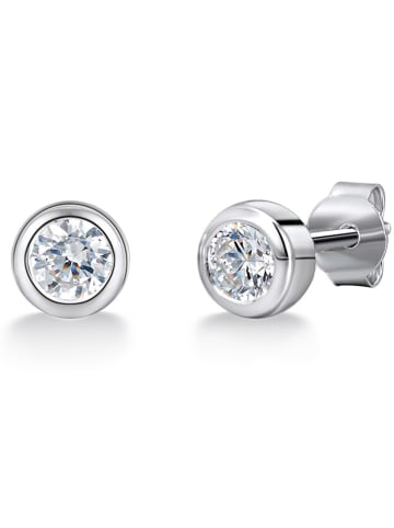 Silber-Ohrstecker mit Edelsteinen