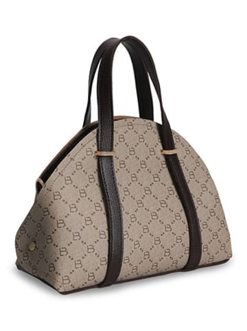 Handtas taupe/zwart - (B)27 x (H)20 x (D)10 cm
