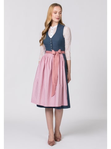 Dirndl "Marina" in Dunkelblau/ Rosa