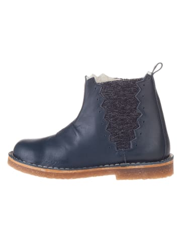 Leren boots donkerblauw