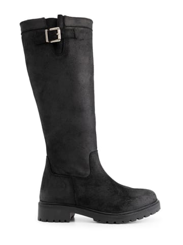 Leder-Stiefel "Viborg" in Schwarz