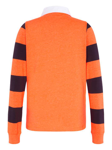 Poloshirt in Orange/ Pflaume
