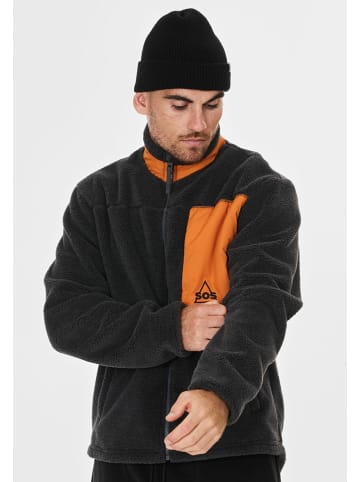 Fleecejacke "La Grave" in Anthrazit/ Orange