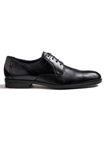 Leder-Schnürschuhe "Ferenc" in Schwarz