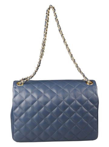 Leder-Schultertasche "Wars" in Dunkelblau - (B)20 x (H)28 x (T)9 cm