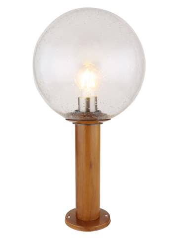Außenleuchte "Ossy" in Hellbraun - (H)50 x Ø 25 cm