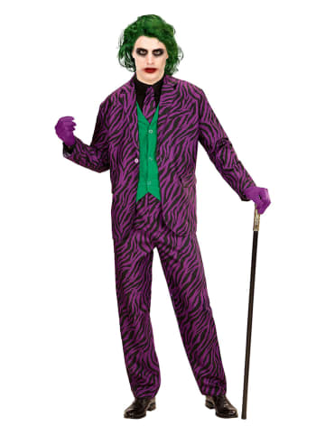 3-delig kostuum "EVIL CLOWN" paars/zwart