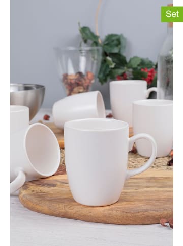 6er-Set: Kaffeetassen in Weiß - 300 ml