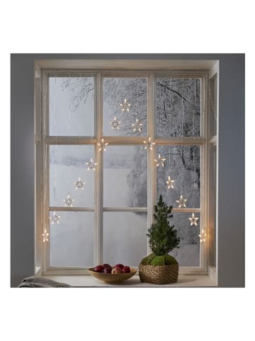 LED-Lichtervorhang "Decystar" in Transparent - (B)120 x (H)124