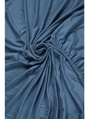 Jersey-Splittopper-Spannbettlaken in Blau