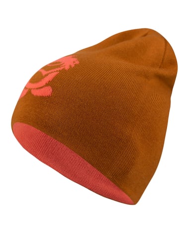 Dwustronna czapka beanie "Troll" w kolorze pomarańczowym