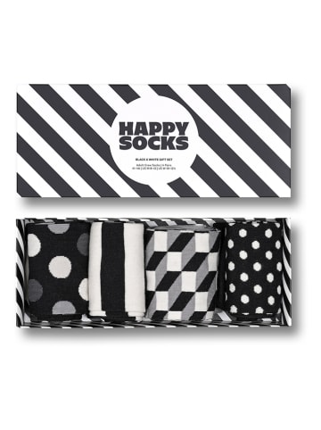 4tlg. Geschenkset in Schwarz/ Weiß