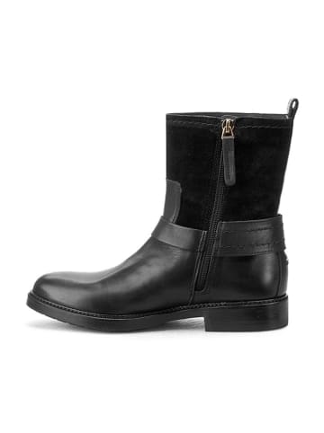 Leder-Boots in Schwarz