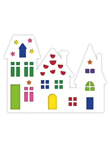 Fensterbild-Bastelset "Häuser" in Bunt