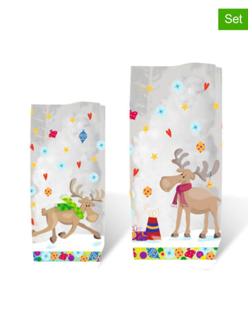 10er-Set: Geschenktüten in Transparent/ Bunt