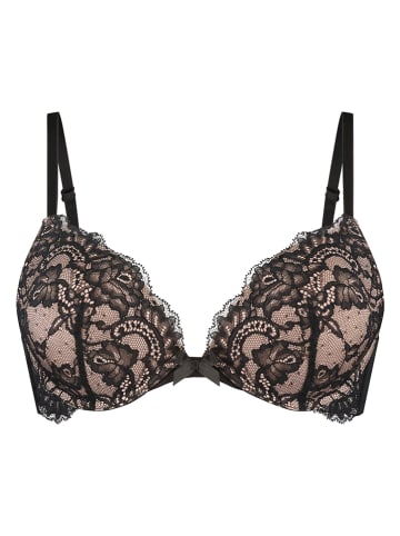Push-up beha "Teddy" zwart/beige