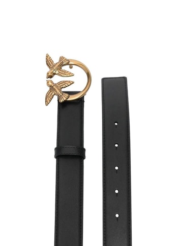 Leder-Gürtel in Schwarz