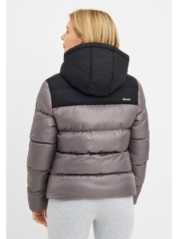 Doorgestikte jas "Kaylee" grijs/zwart